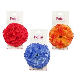 Hair Flower - Bright Carnation